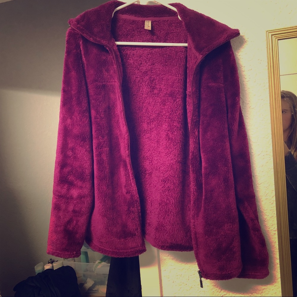 Fleece magenta jacket!